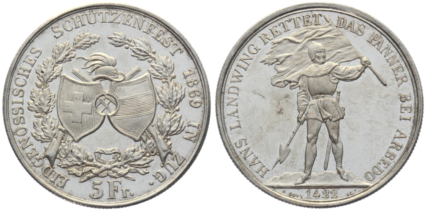 1869 Zug - 5 Franken